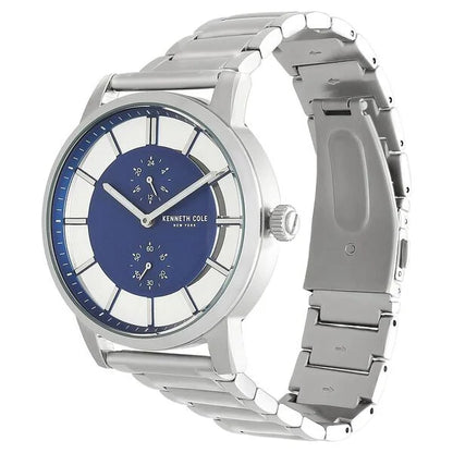 Kenneth Cole Quartz Multifunction Blue Dial Stainless Steel Strap Watch for Men nckc50570007mn