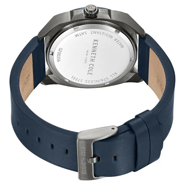 Kenneth Cole Quartz Multifunction Blue Dial Leather Strap Watch for Men ntkcwgf0035601mn