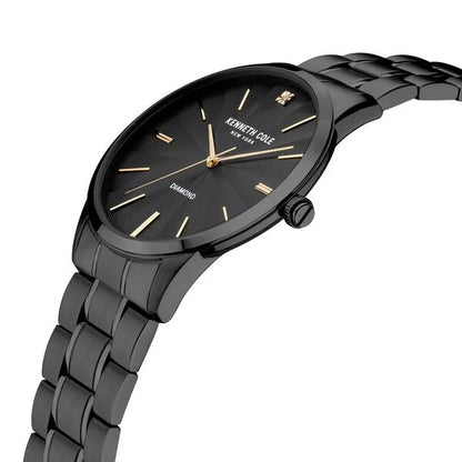 Kenneth Cole Black Dial Stainless Steel Strap Watch For Men ntkcwgg2122902mn