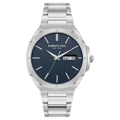 Kenneth Cole Quartz Analog Blue Dial Stainless Steel Strap Watch for Men ntkcwgh2104803mn
