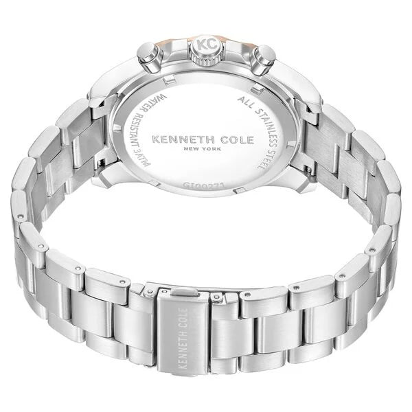 Kenneth Cole Quartz Chronograph Brown dial Metal Strap Watch for Men ntkcwgi0027101mnw