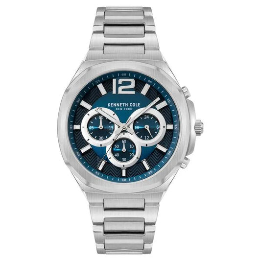 Kenneth Cole Quartz Chronograph Blue Dial Stainless Steel Strap Watch for Men ndkcwgi2104901mn