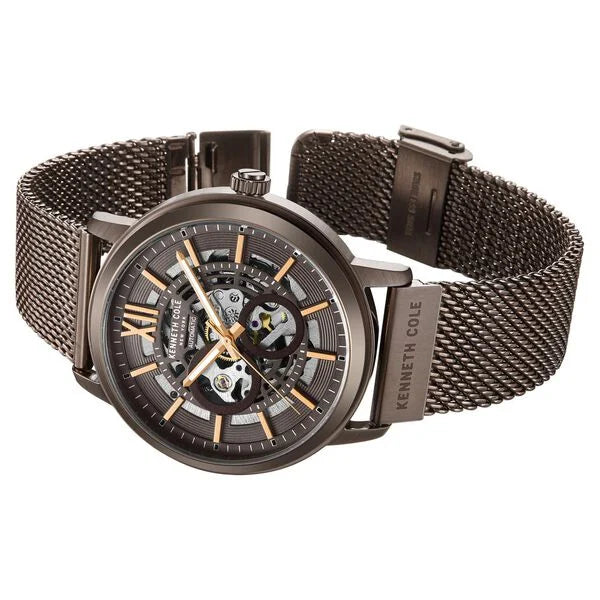 Kenneth Cole Automatic Brown Dial Brown Stainless Steel Strap Watch For Men ntkcwgy0064202mnw