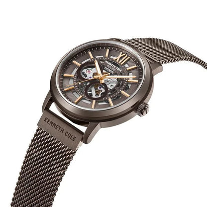 Kenneth Cole Automatic Brown Dial Brown Stainless Steel Strap Watch For Men ntkcwgy0064202mnw