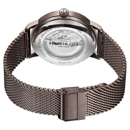 Kenneth Cole Automatic Brown Dial Brown Stainless Steel Strap Watch For Men ntkcwgy0064202mnw