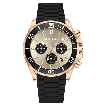 Kenneth Cole Quartz Chronograph Grey dial Silicone Strap Watch for Men ntkcwgo0027103mn