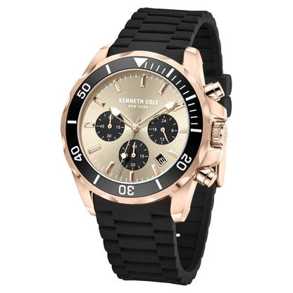 Kenneth Cole Quartz Chronograph Grey dial Silicone Strap Watch for Men ntkcwgo0027103mn