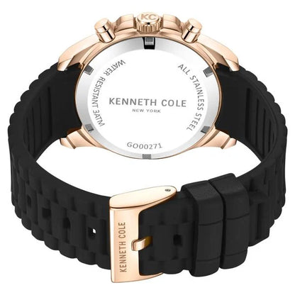 Kenneth Cole Quartz Chronograph Grey dial Silicone Strap Watch for Men ntkcwgo0027103mn