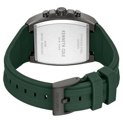Kenneth Cole Quartz Multifunction Green Dial Green Colour Silicone Strap Watch For Men kcwgo0067601mn