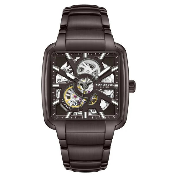 Kenneth Cole Automatic Brown Dial With Brown Stainless Steel Strap Watch For Men ntkcwgy0046501mn