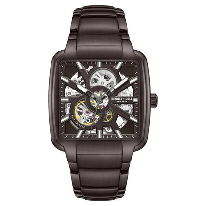 Kenneth Cole Automatic Brown Dial With Brown Stainless Steel Strap Watch For Men ntkcwgy0046501mn