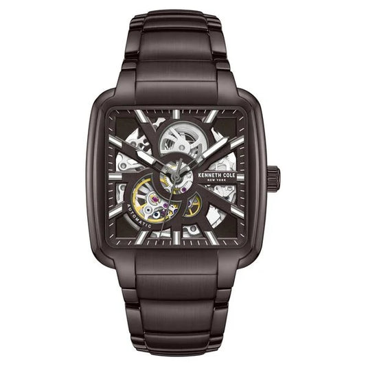 Kenneth Cole Automatic Brown Dial With Brown Stainless Steel Strap Watch For Men ntkcwgy0046501mn