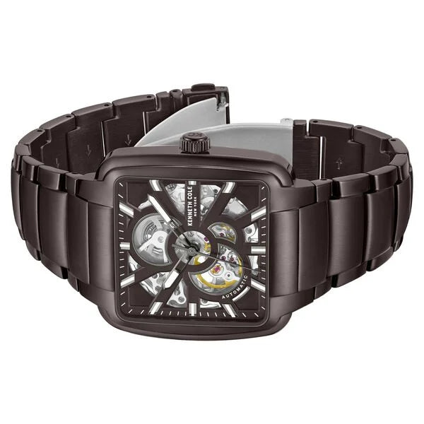 Kenneth Cole Automatic Brown Dial With Brown Stainless Steel Strap Watch For Men ntkcwgy0046501mn