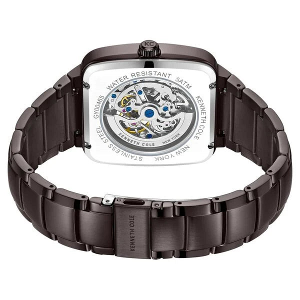 Kenneth Cole Automatic Brown Dial With Brown Stainless Steel Strap Watch For Men ntkcwgy0046501mn