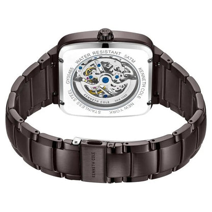 Kenneth Cole Automatic Brown Dial With Brown Stainless Steel Strap Watch For Men ntkcwgy0046501mn