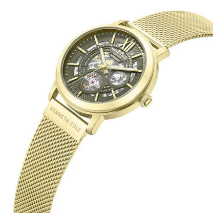Kenneth Cole Automatic Automatic Green Dial Golden Stainless Steel Strap Watch For Men kcwgy0081203mnw