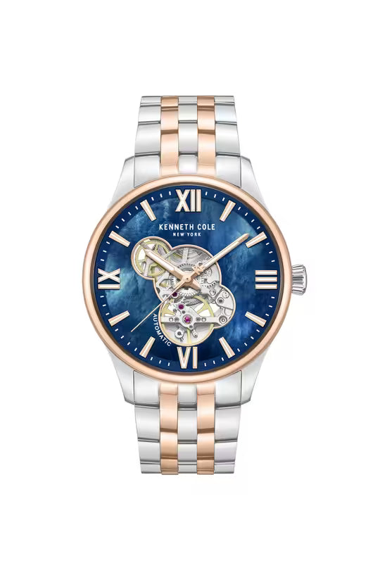 Blue Dial Stainless Steel Analogue Watch For Men - KCWGY0089103MNW
