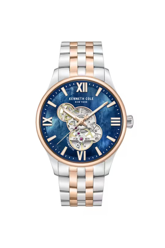 Blue Dial Stainless Steel Analogue Watch For Men - KCWGY0089103MNW