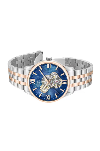Blue Dial Stainless Steel Analogue Watch For Men - KCWGY0089103MNW