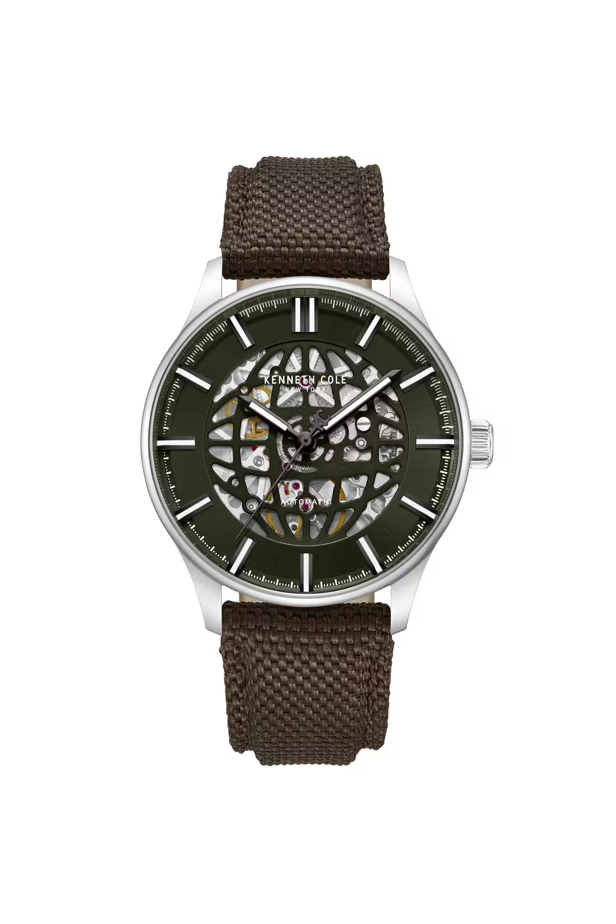 KENNETH COLE Green Dial Leather Analogue Watch For Men - KCWGZ0089001MNW