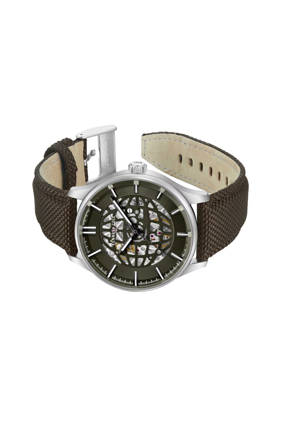 KENNETH COLE Green Dial Leather Analogue Watch For Men - KCWGZ0089001MNW