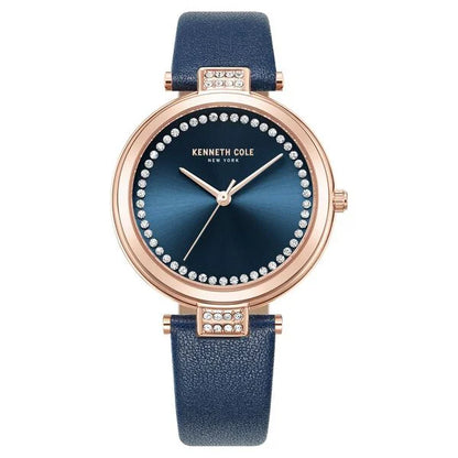 Kenneth Cole Quartz Analog Blue Dial Blue Leather Strap Watch for Women ntkcwla0026803ld