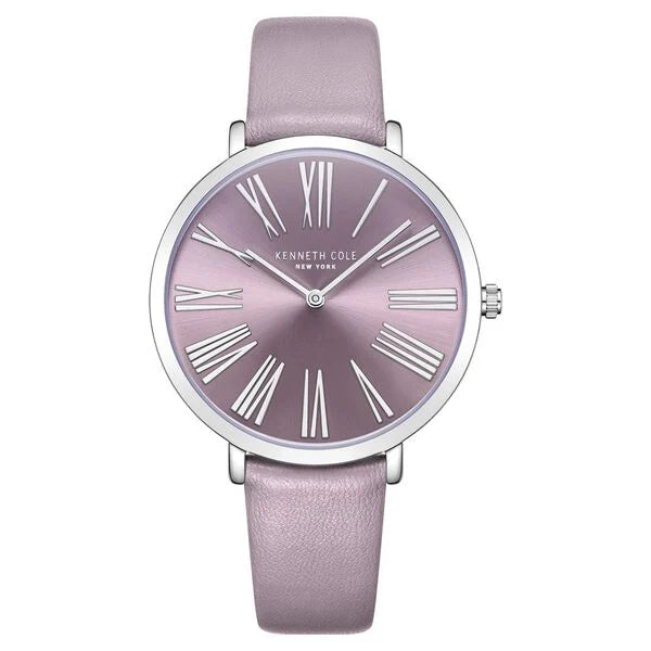 Kenneth Cole Quartz Analog Purple Dial Purple Leather Strap Watch for Women ntkcwla0027302ld