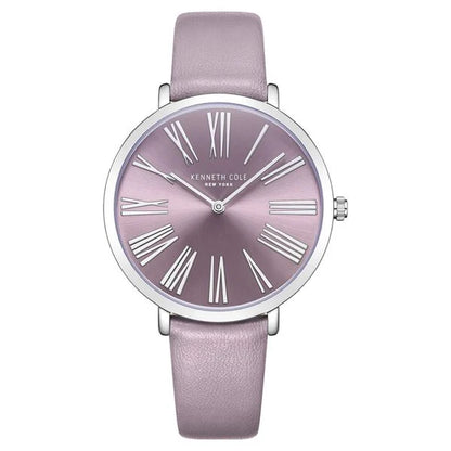 Kenneth Cole Quartz Analog Purple Dial Purple Leather Strap Watch for Women ntkcwla0027302ld