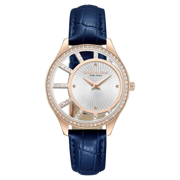 Kenneth Cole Quartz Analog Silver Dial Leather Strap Watch For Women ntkcwla0061601ld