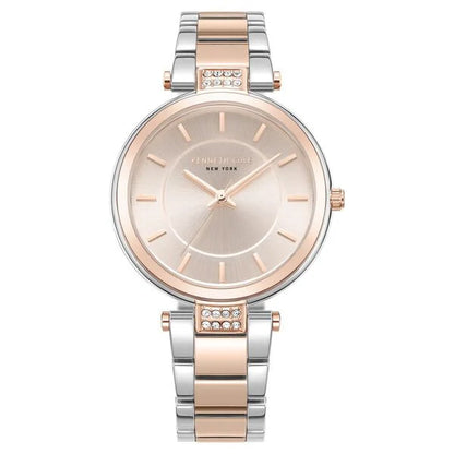 Kenneth Cole Quartz Analog Rose Gold Dial Two Toned Stainless Steel Strap Watch for Women ntkcwlg0026701ld