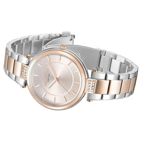 Kenneth Cole Quartz Analog Rose Gold Dial Two Toned Stainless Steel Strap Watch for Women ntkcwlg0026701ld
