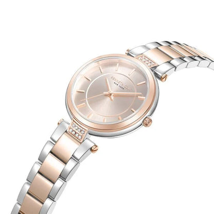 Kenneth Cole Quartz Analog Rose Gold Dial Two Toned Stainless Steel Strap Watch for Women ntkcwlg0026701ld