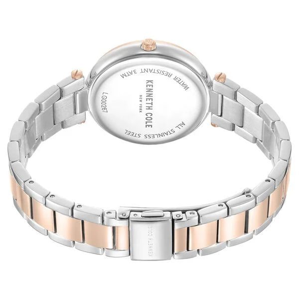 Kenneth Cole Quartz Analog Rose Gold Dial Two Toned Stainless Steel Strap Watch for Women ntkcwlg0026701ld