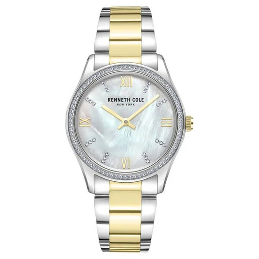 Kenneth Cole Quartz Analog Mother Of Pearl Dial Stainless Steel Strap Watch For Women ntkcwlg0048302ld