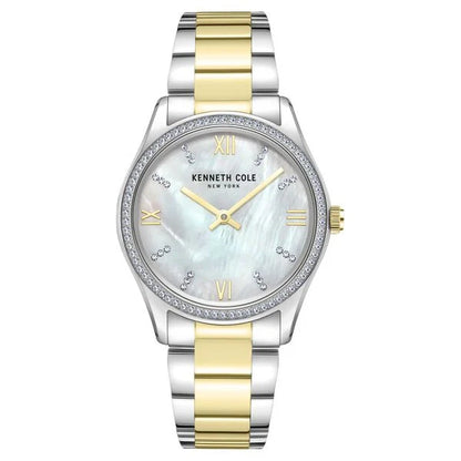 Kenneth Cole Quartz Analog Mother Of Pearl Dial Stainless Steel Strap Watch For Women ntkcwlg0048302ldw