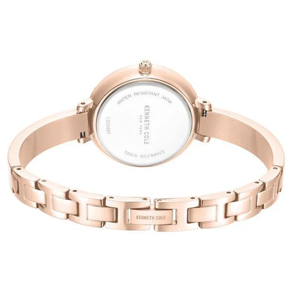 Kenneth Cole Quartz Analog White Dial Rose Gold Colour Stainless Steel Strap Watch For Women kcwlg0068003ld