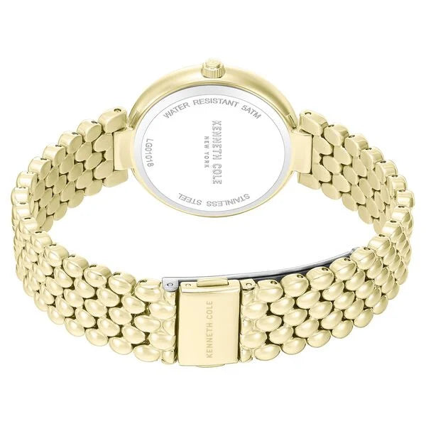 Kenneth Cole Quartz Analog Green Mother of Pearl Dial Golden Stainless Steel Strap Watch For Women kcwlg0101801ldw