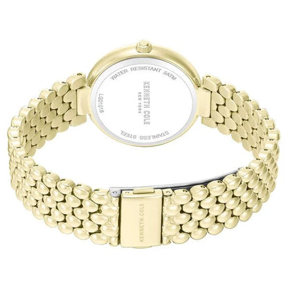 Kenneth Cole Quartz Analog Green Mother of Pearl Dial Golden Stainless Steel Strap Watch For Women kcwlg0101801ldw