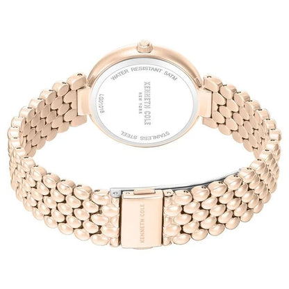 Kenneth Cole Quartz Analog Pink Mother of Pearl Dial Rose Gold Stainless Steel Strap Watch For Women kcwlg0101802ldw