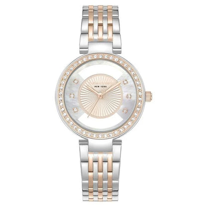 Kenneth Cole Quartz Analog Rose Gold Dial Two Toned Stainless Steel Strap Watch For Women kcwlg0102203ldw