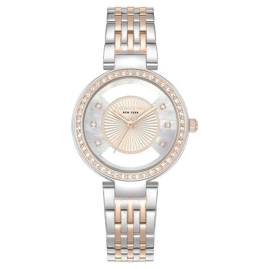 Kenneth Cole Quartz Analog Rose Gold Dial Two Toned Stainless Steel Strap Watch For Women kcwlg0102203ldw