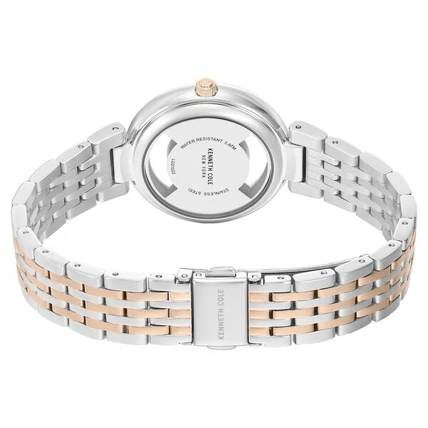 Kenneth Cole Quartz Analog Rose Gold Dial Two Toned Stainless Steel Strap Watch For Women kcwlg0102203ldw