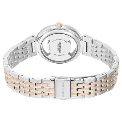 Kenneth Cole Quartz Analog Rose Gold Dial Two Toned Stainless Steel Strap Watch For Women kcwlg0102203ldw