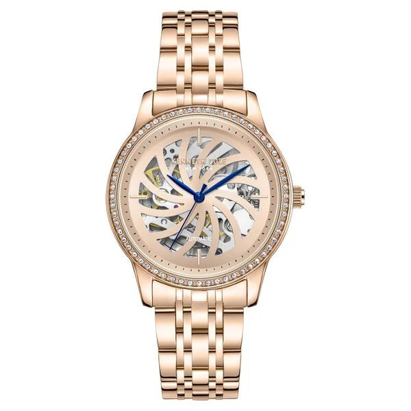Kenneth Cole Automatic Analog Rose Gold dial Metal Strap Watch for Women ntkcwll0016602ld