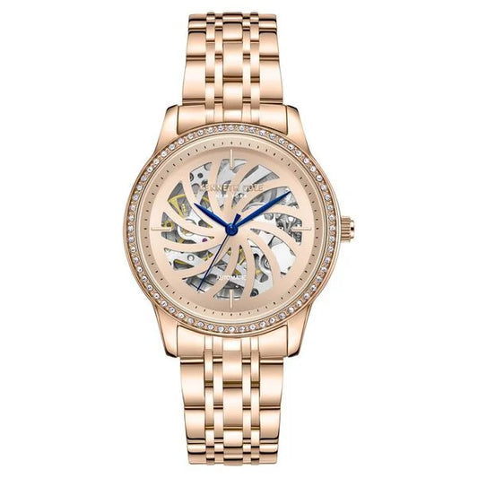 Kenneth Cole Automatic Analog Rose Gold dial Metal Strap Watch for Women ntkcwll0016602ld