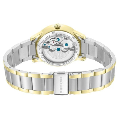 Kenneth Cole Automatic Silver Dial Two Toned Stainless Steel Strap Watch For Women