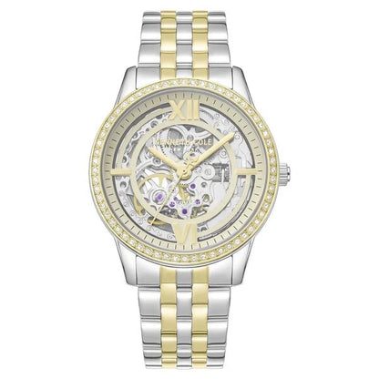 Kenneth Cole Automatic Automatic Golden Dial Two Toned Stainless Steel Strap Watch For Women