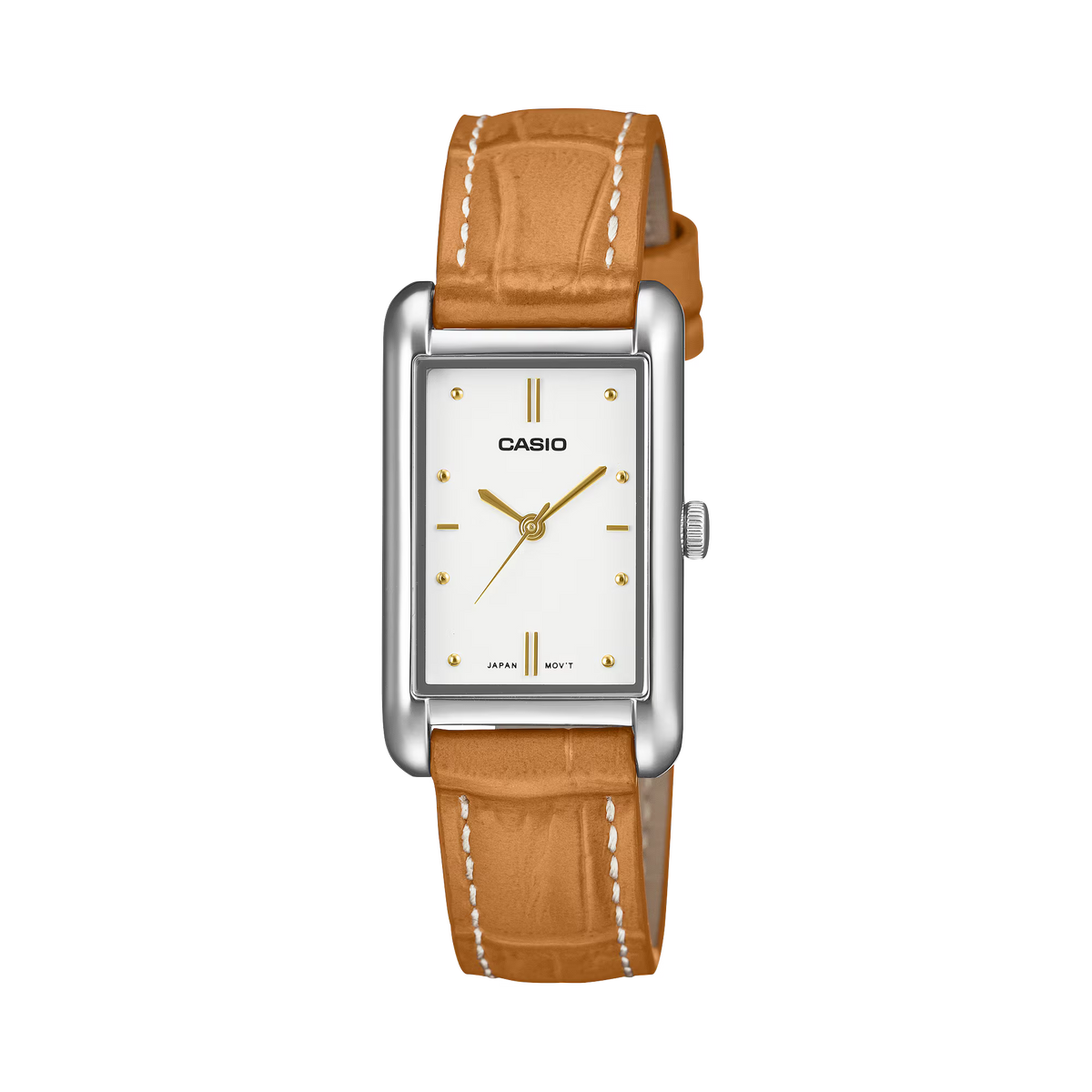 CASIO ENTICER BROWN STRAP WHITE DIAL WOMENS WATCH  LTP-B171L-7A2 (A2557)