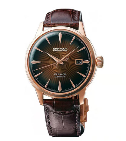 SEIKO Presage Men Automatic Brown Dial Analog Leather Watch SRPB46J1