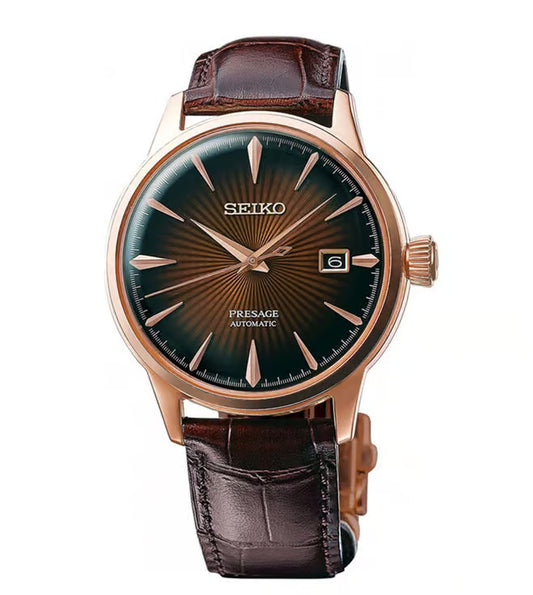 SEIKO Presage Men Automatic Brown Dial Analog Leather Watch SRPB46J1